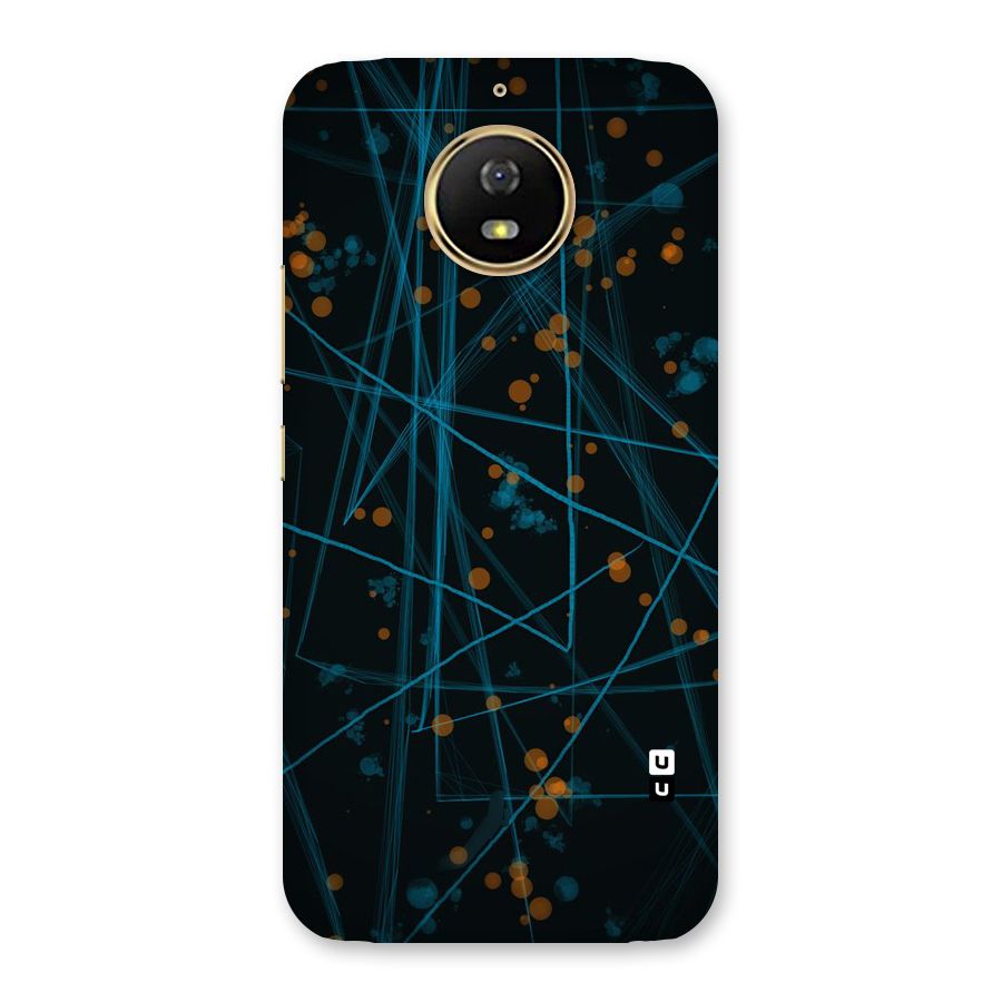 Blue Lines Gold Dots Back Case for Moto G5s