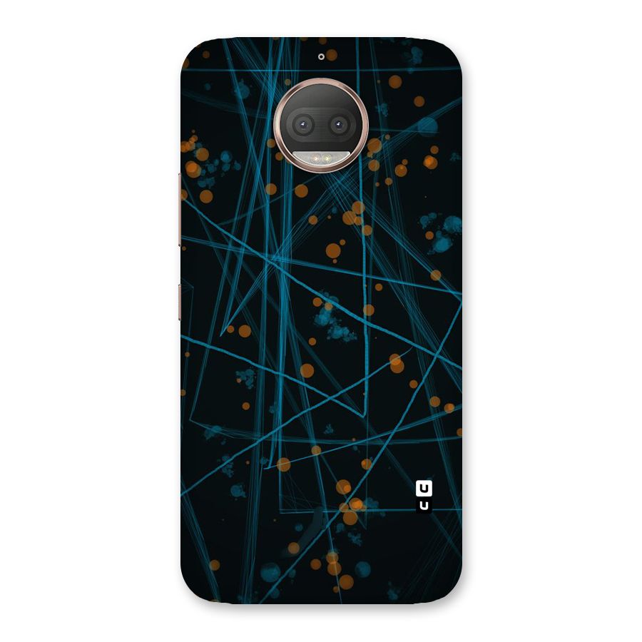 Blue Lines Gold Dots Back Case for Moto G5s Plus