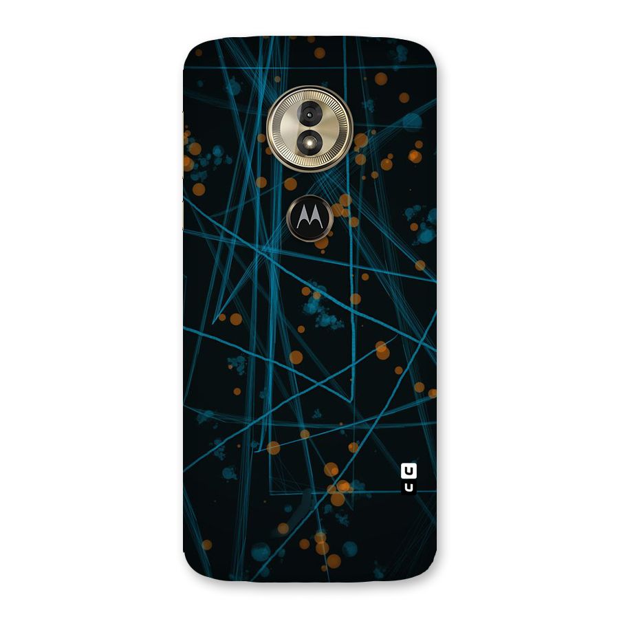 Blue Lines Gold Dots Back Case for Moto G6 Play