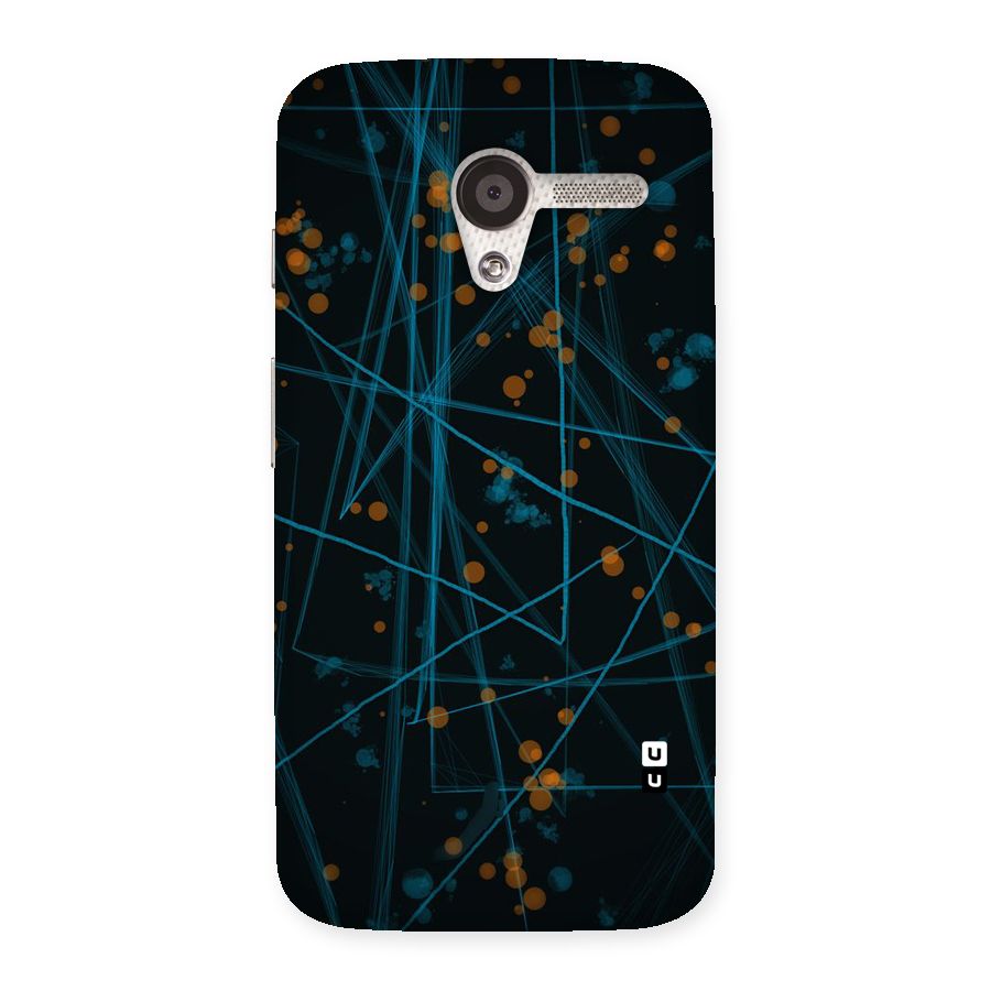 Blue Lines Gold Dots Back Case for Moto X