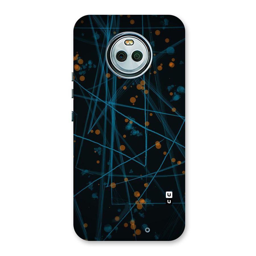 Blue Lines Gold Dots Back Case for Moto X4