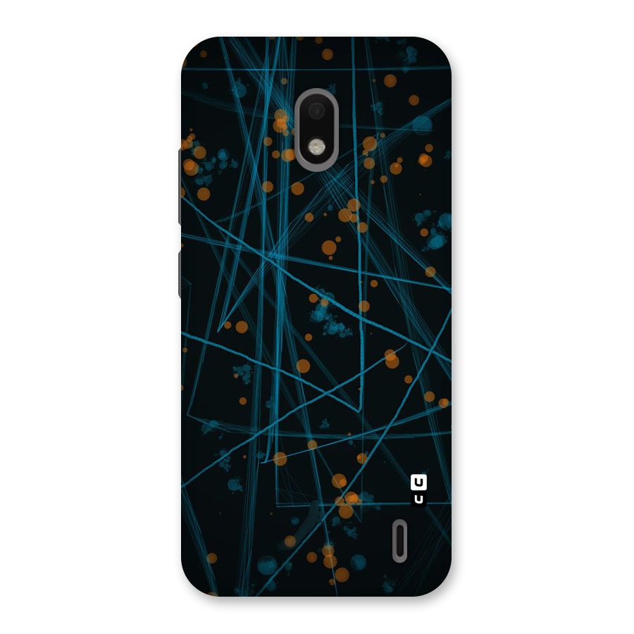 Blue Lines Gold Dots Back Case for Nokia 2.2