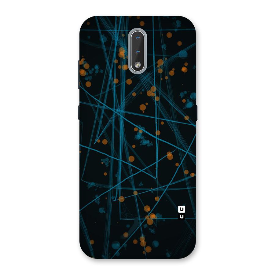 Blue Lines Gold Dots Back Case for Nokia 2.3