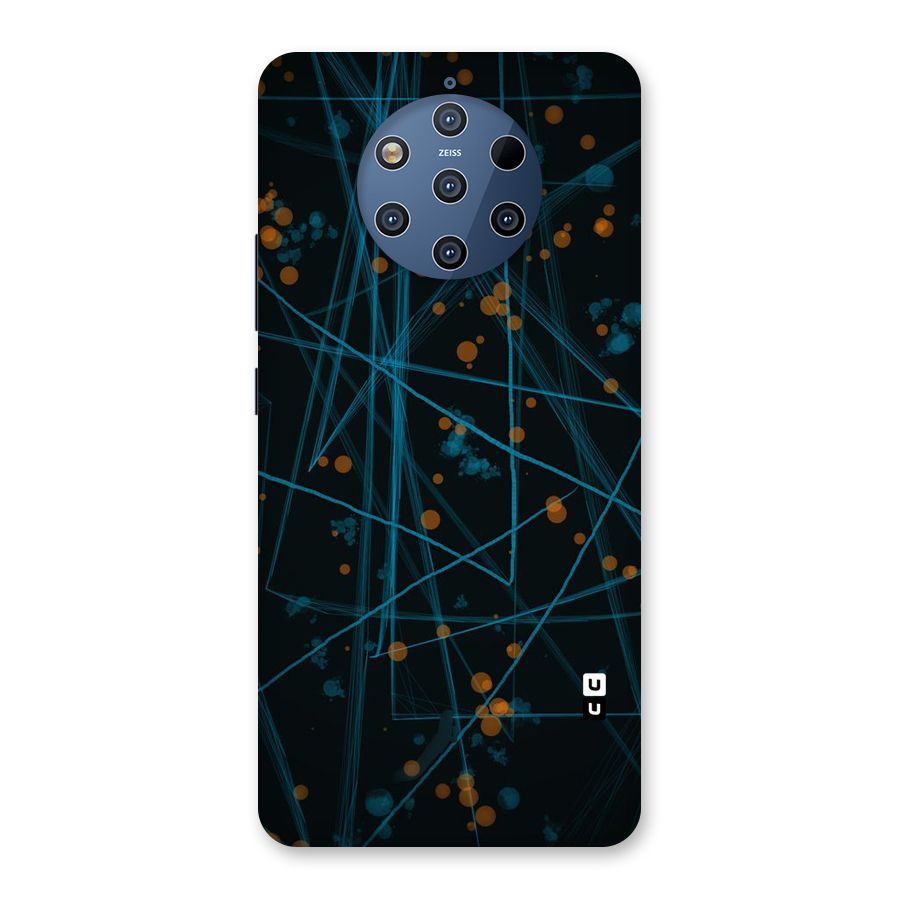 Blue Lines Gold Dots Back Case for Nokia 9 PureView