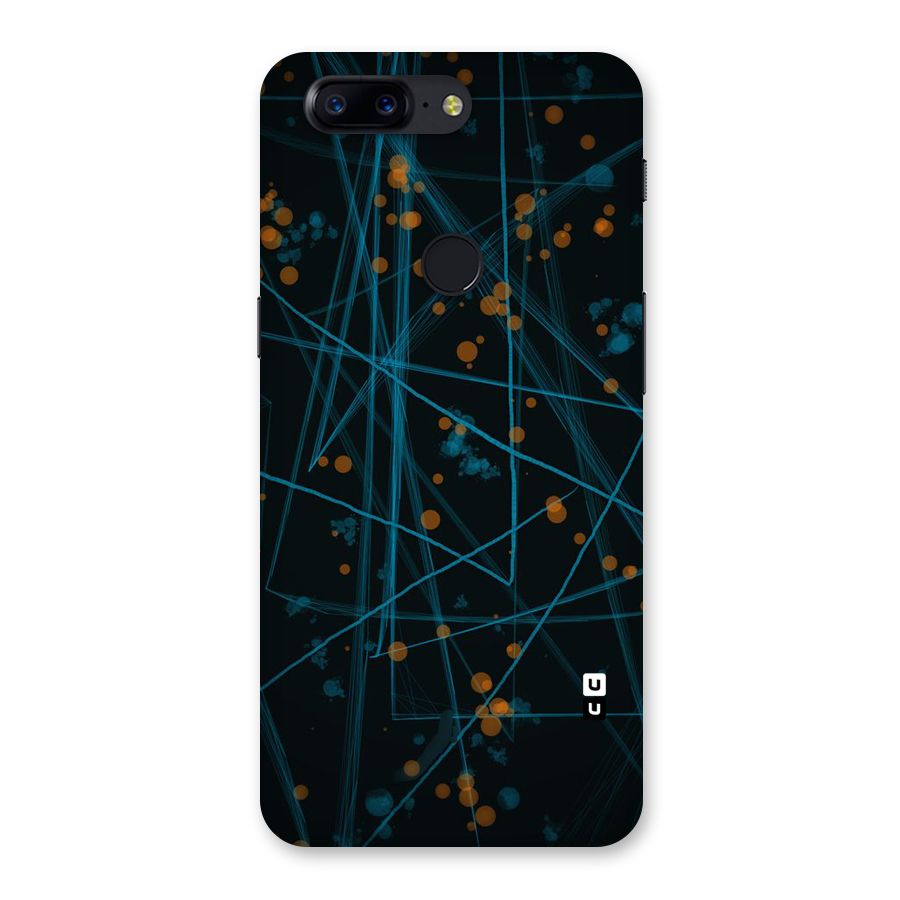 Blue Lines Gold Dots Back Case for OnePlus 5T