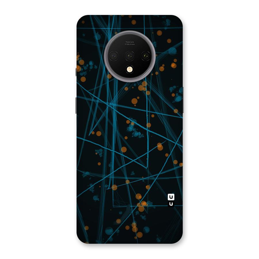 Blue Lines Gold Dots Back Case for OnePlus 7T