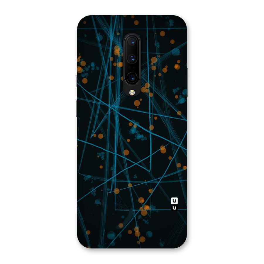 Blue Lines Gold Dots Back Case for OnePlus 7 Pro