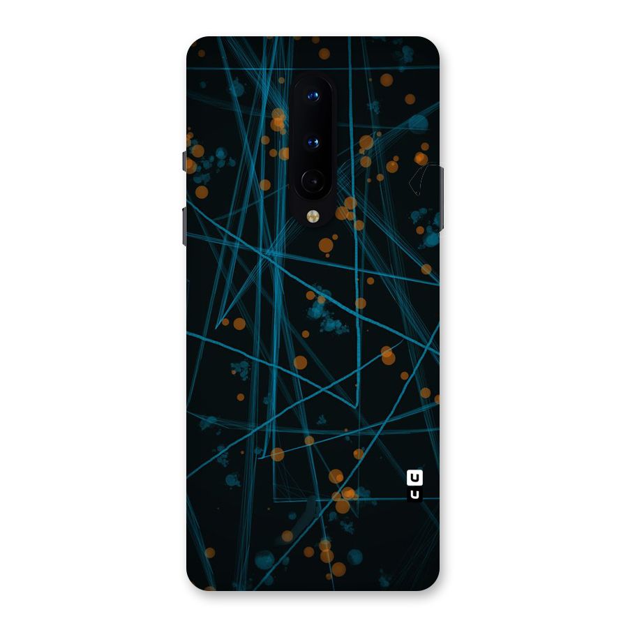 Blue Lines Gold Dots Back Case for OnePlus 8