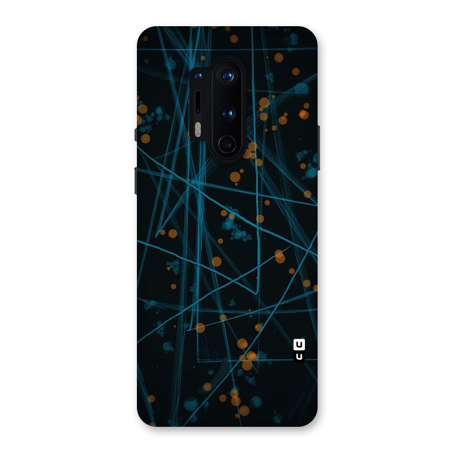 Blue Lines Gold Dots Back Case for OnePlus 8 Pro