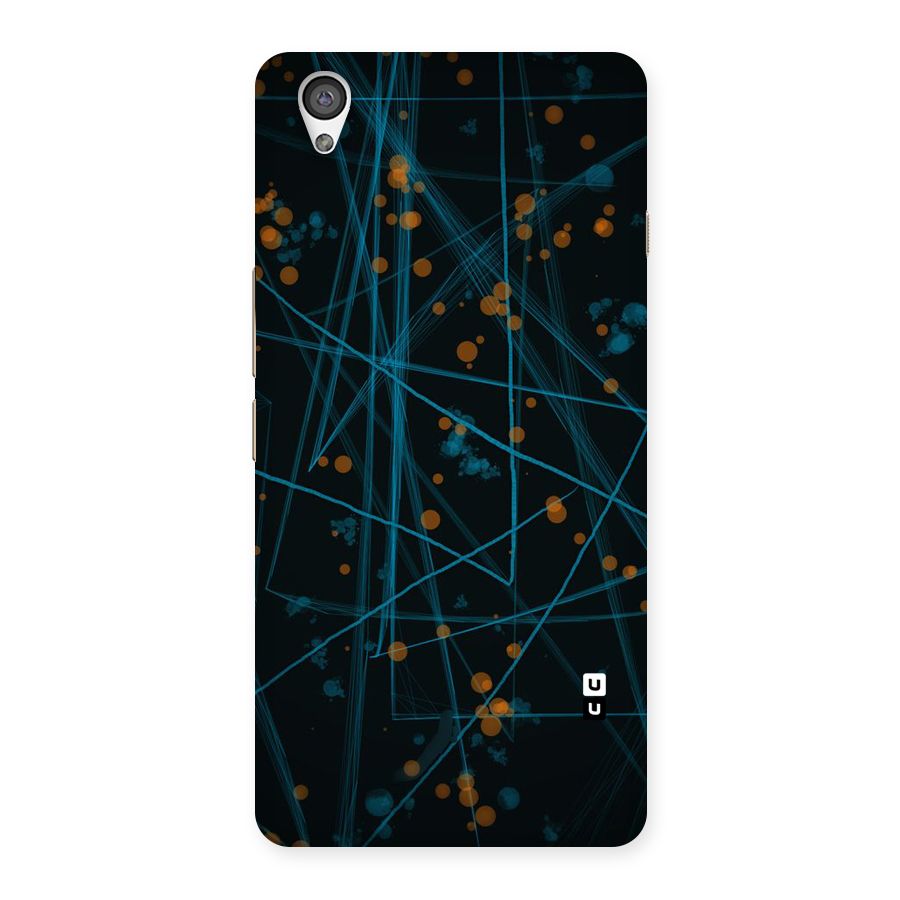 Blue Lines Gold Dots Back Case for OnePlus X