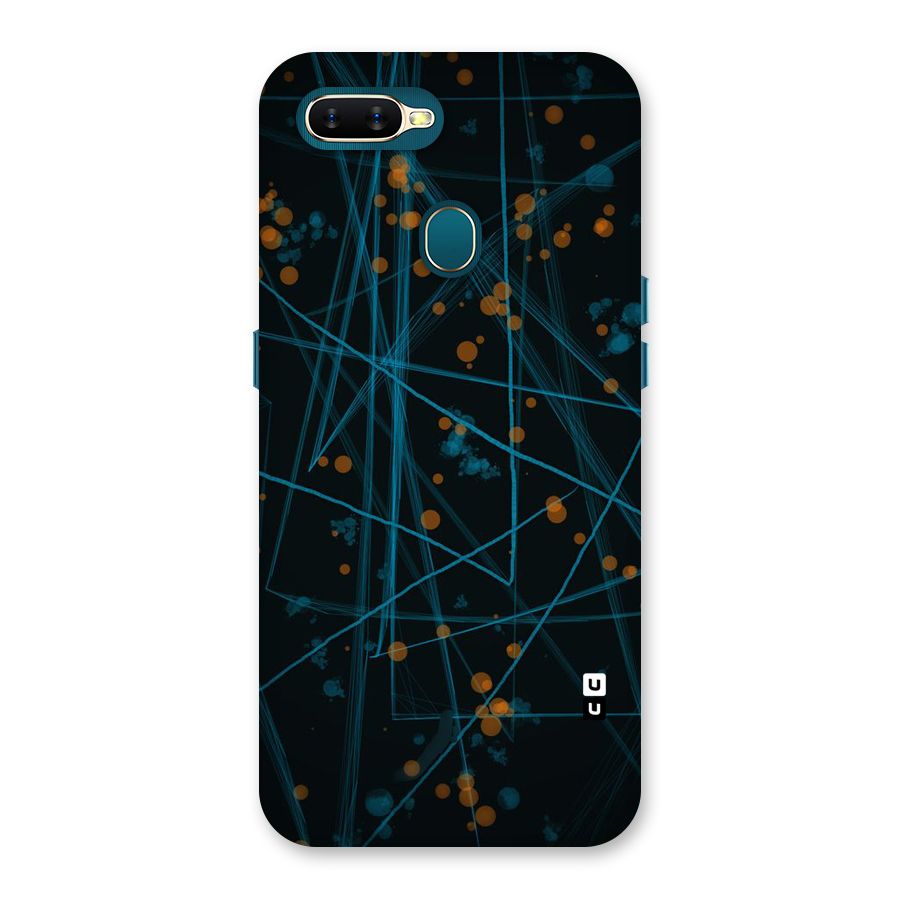 Blue Lines Gold Dots Back Case for Oppo A12s