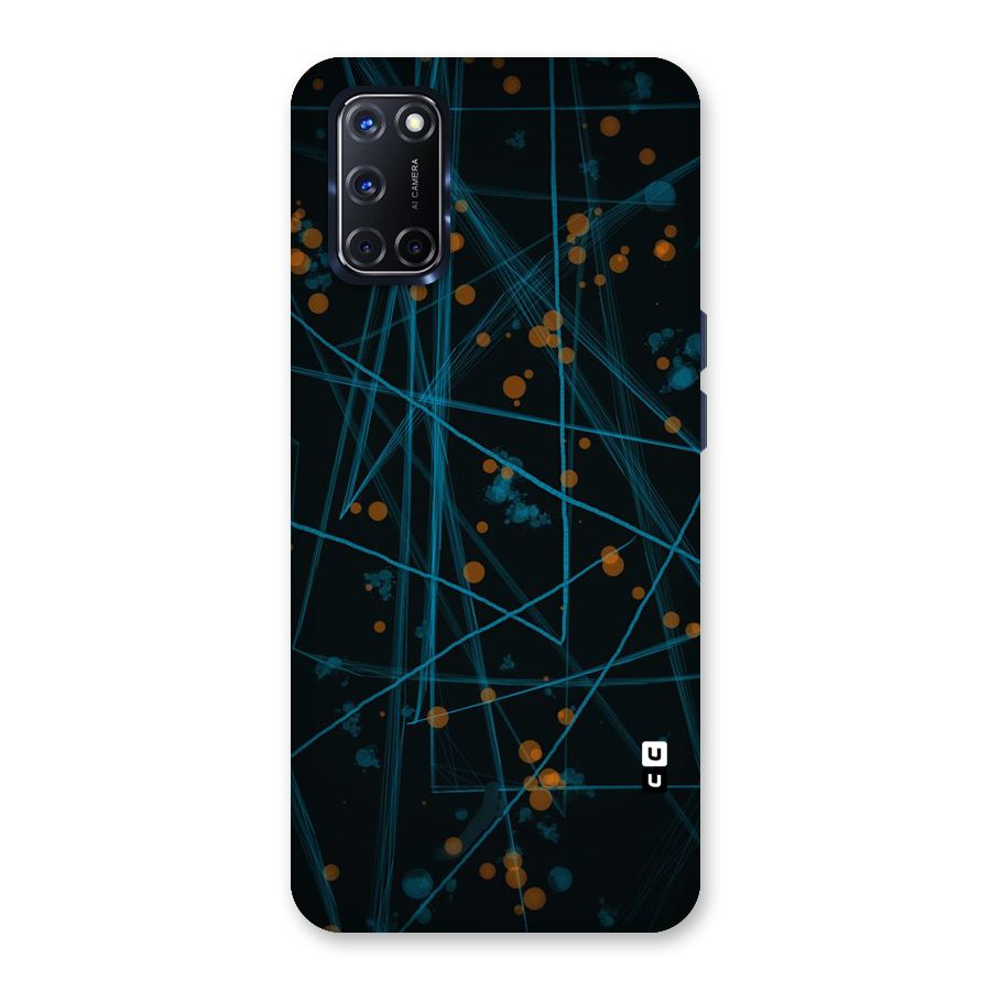 Blue Lines Gold Dots Back Case for Oppo A52