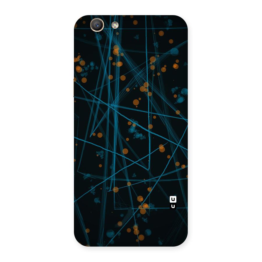 Blue Lines Gold Dots Back Case for Oppo A59