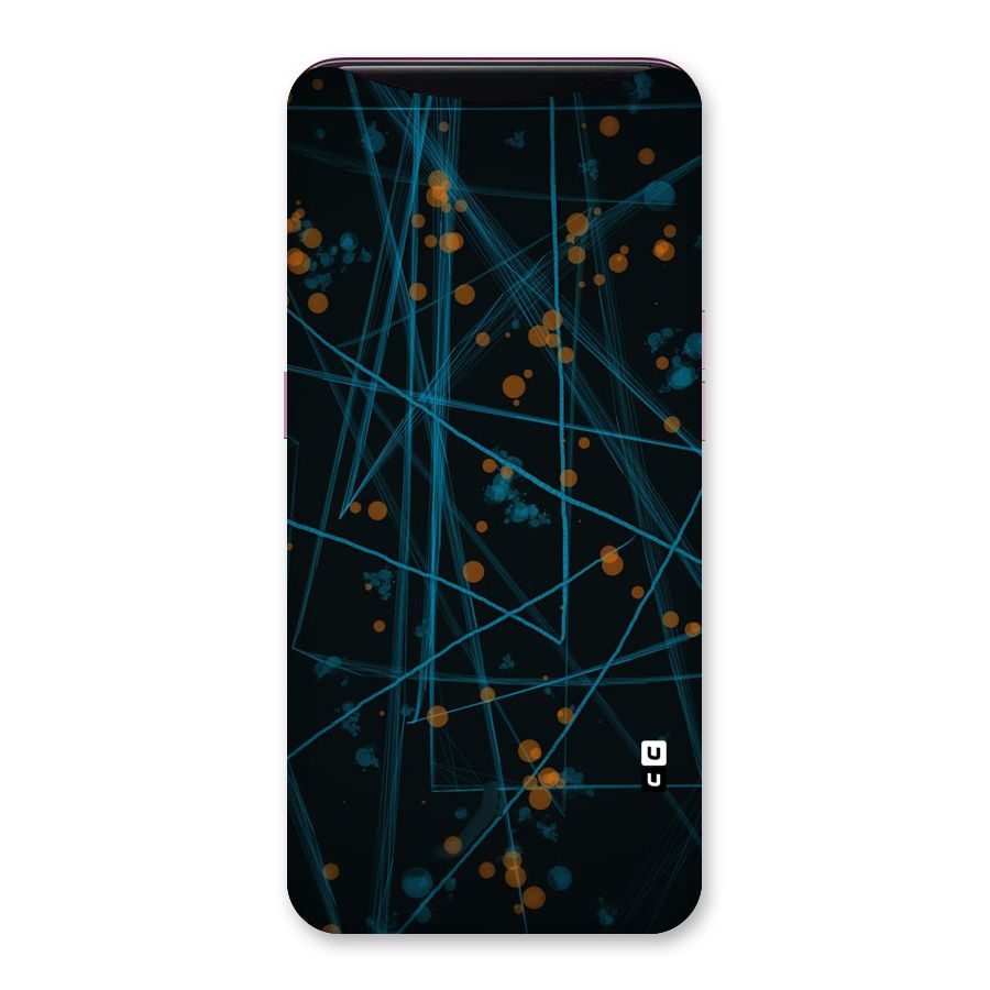 Blue Lines Gold Dots Back Case for Oppo Find X
