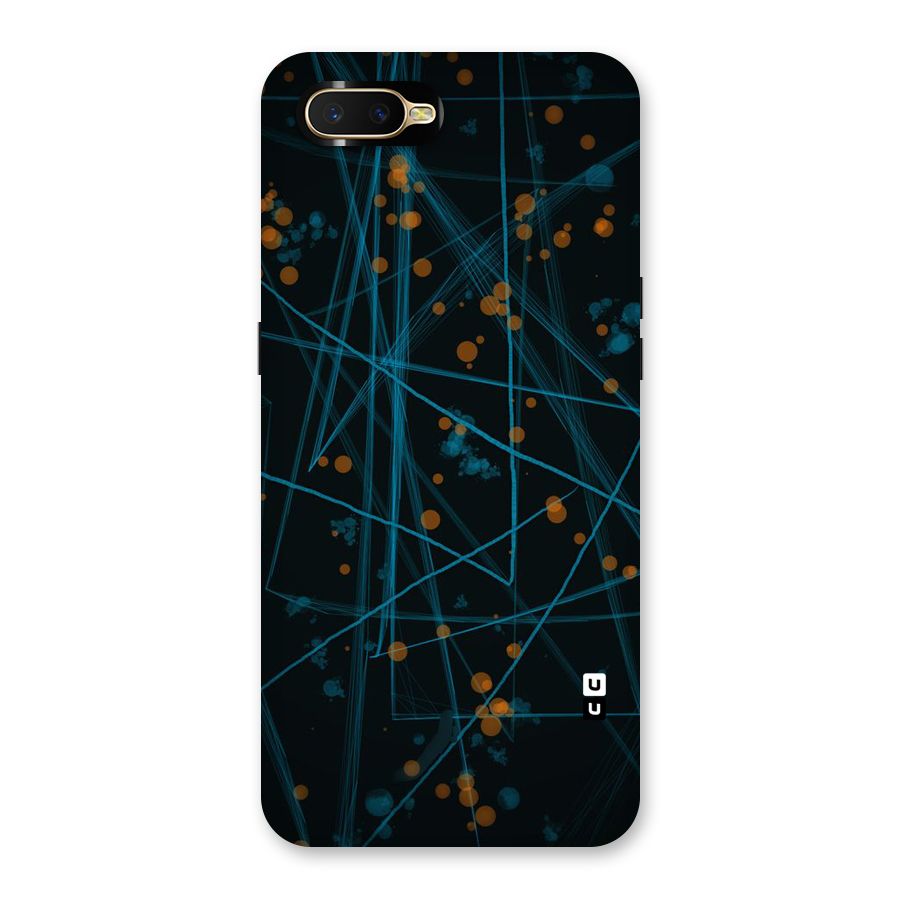 Blue Lines Gold Dots Back Case for Oppo K1