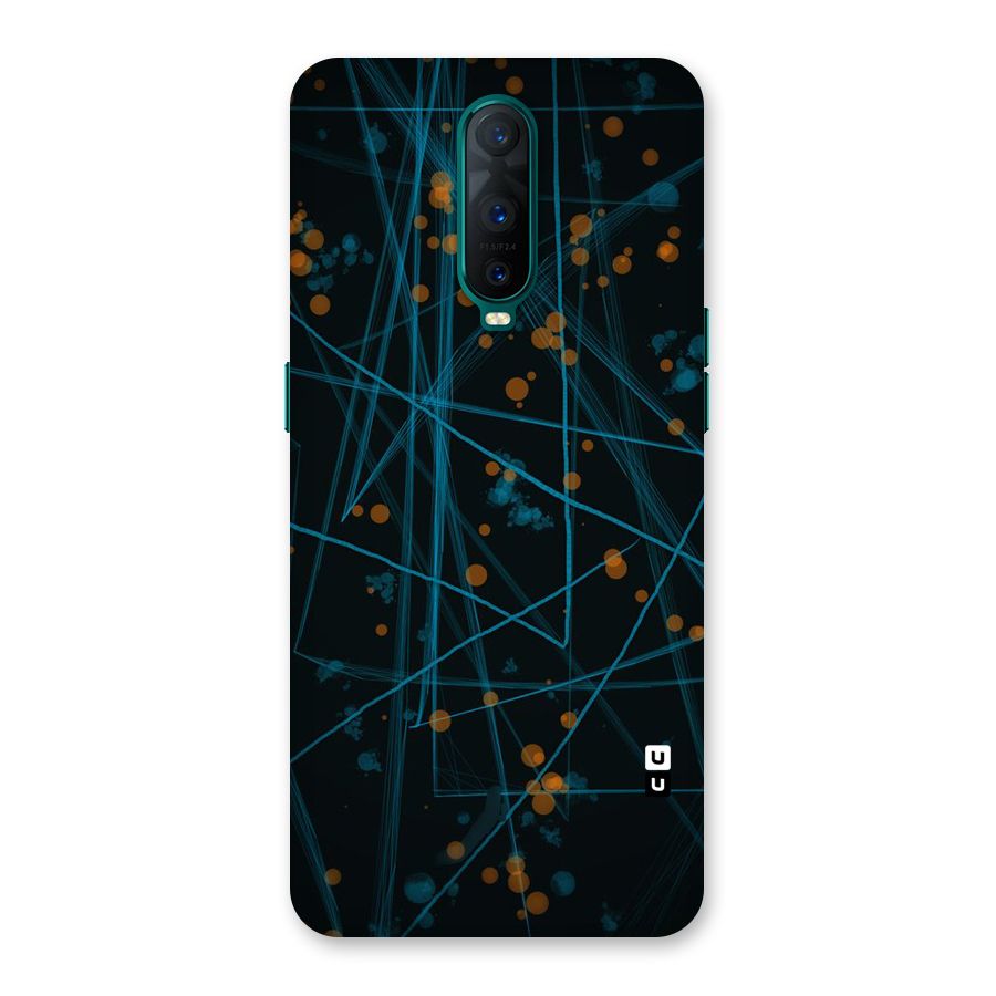 Blue Lines Gold Dots Back Case for Oppo R17 Pro