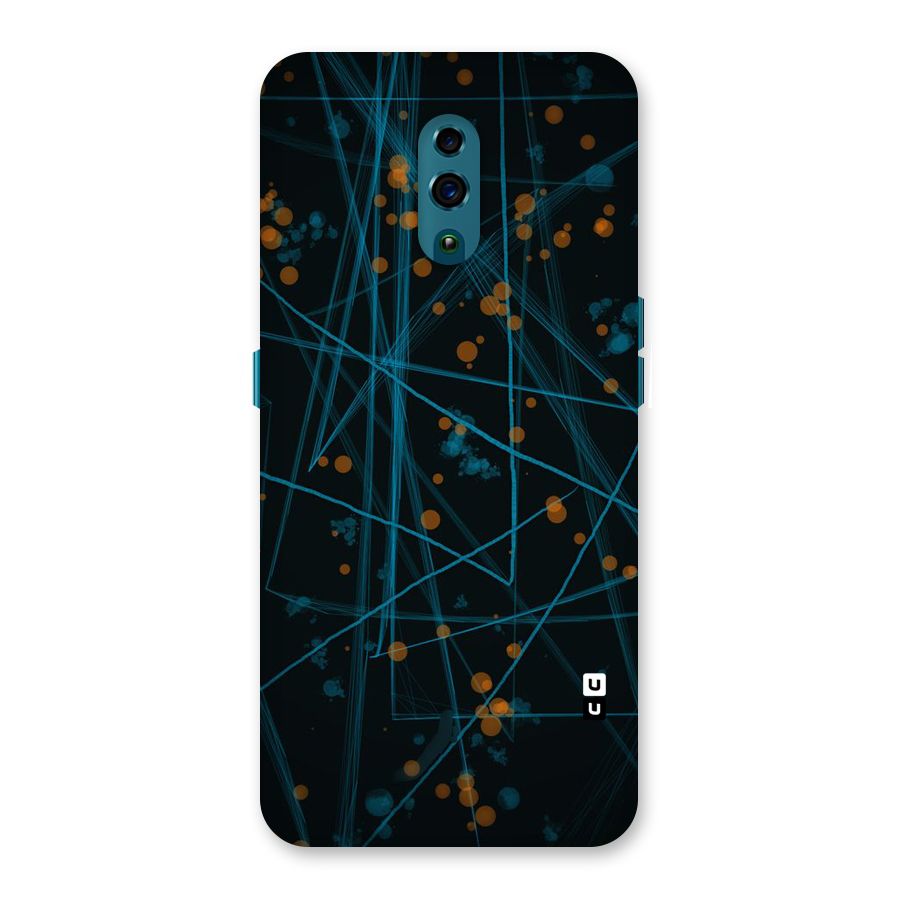 Blue Lines Gold Dots Back Case for Oppo Reno