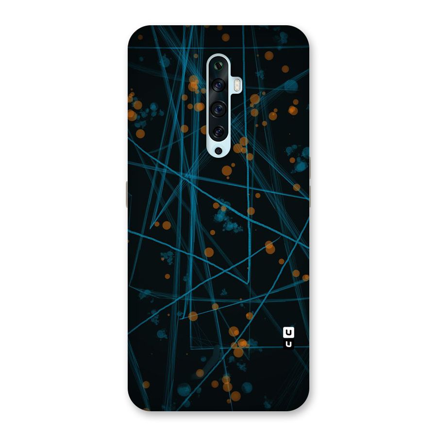 Blue Lines Gold Dots Back Case for Oppo Reno2 Z