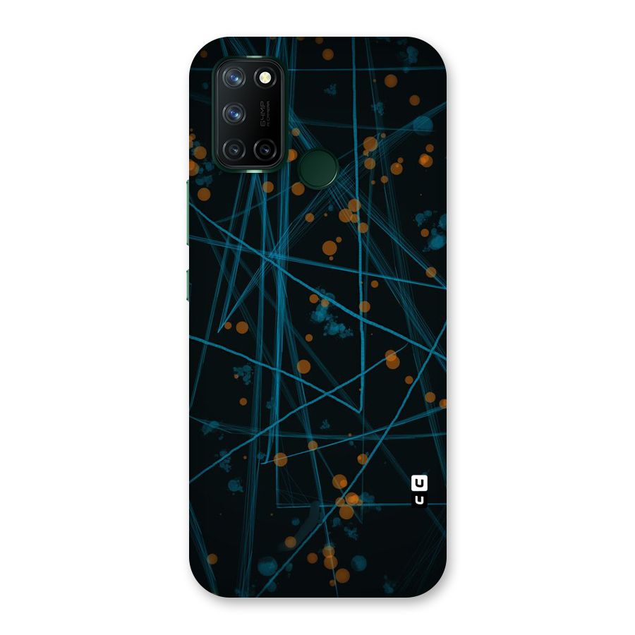 Blue Lines Gold Dots Back Case for Realme 7i