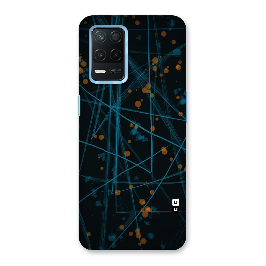 Blue Lines Gold Dots Back Case for Realme 8 5G