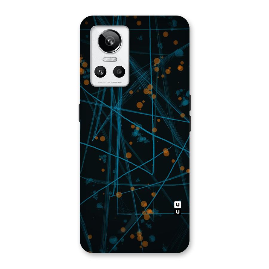 Blue Lines Gold Dots Back Case for Realme GT Neo 3