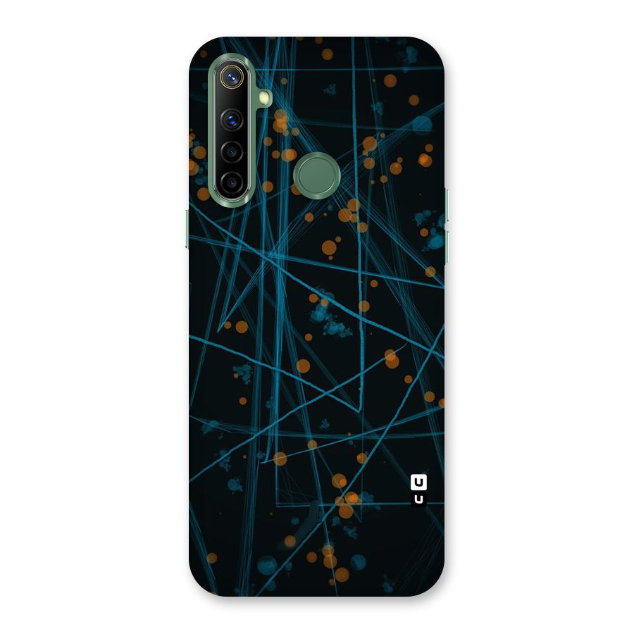 Blue Lines Gold Dots Back Case for Realme Narzo 10