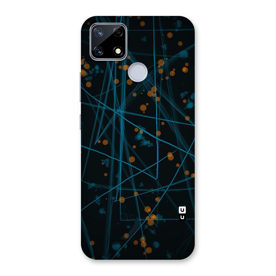 Blue Lines Gold Dots Back Case for Realme Narzo 20