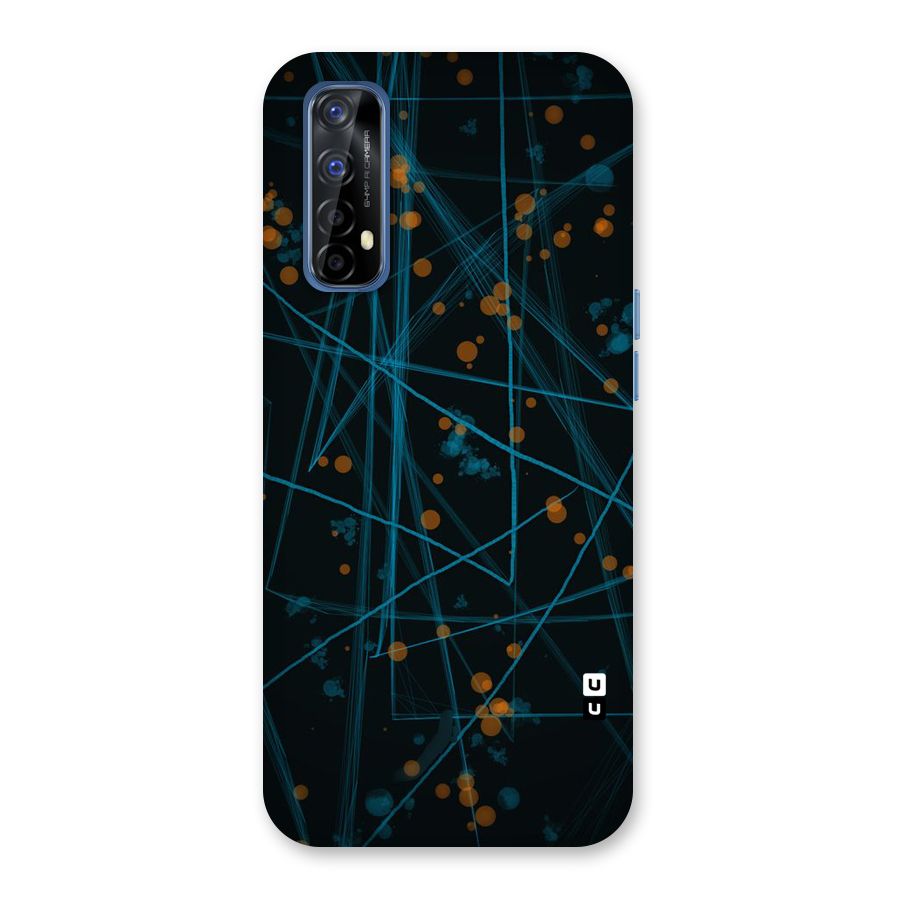 Blue Lines Gold Dots Back Case for Realme Narzo 20 Pro