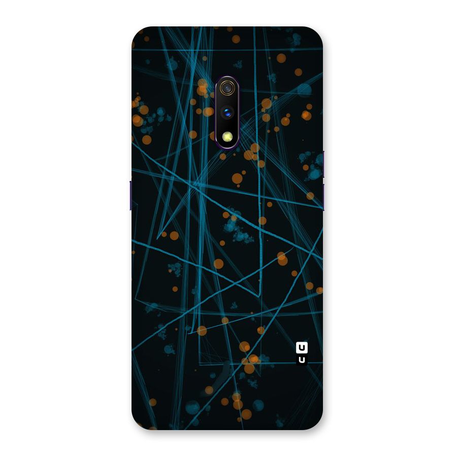Blue Lines Gold Dots Back Case for Realme X