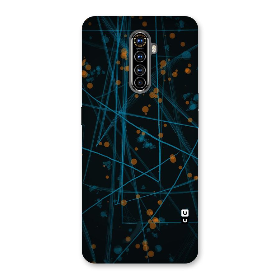 Blue Lines Gold Dots Back Case for Realme X2 Pro