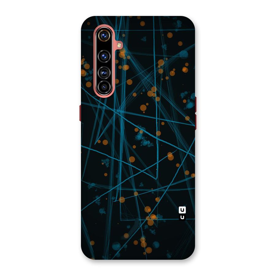 Blue Lines Gold Dots Back Case for Realme X50 Pro