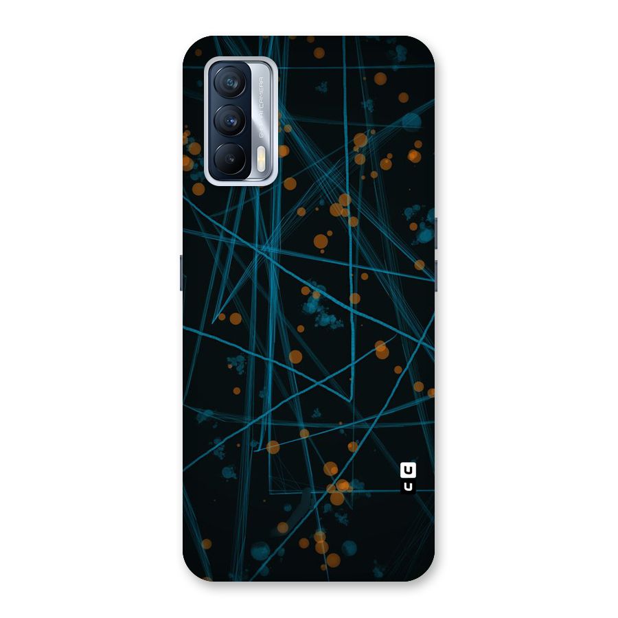 Blue Lines Gold Dots Back Case for Realme X7