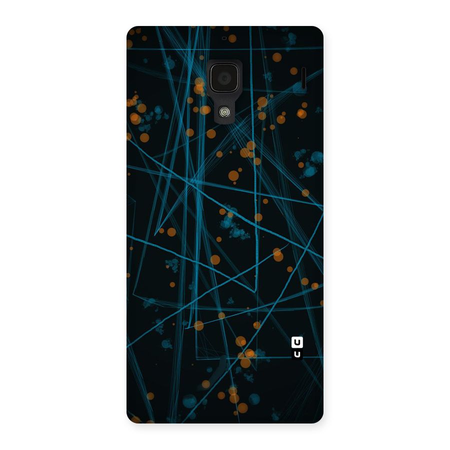 Blue Lines Gold Dots Back Case for Redmi 1S
