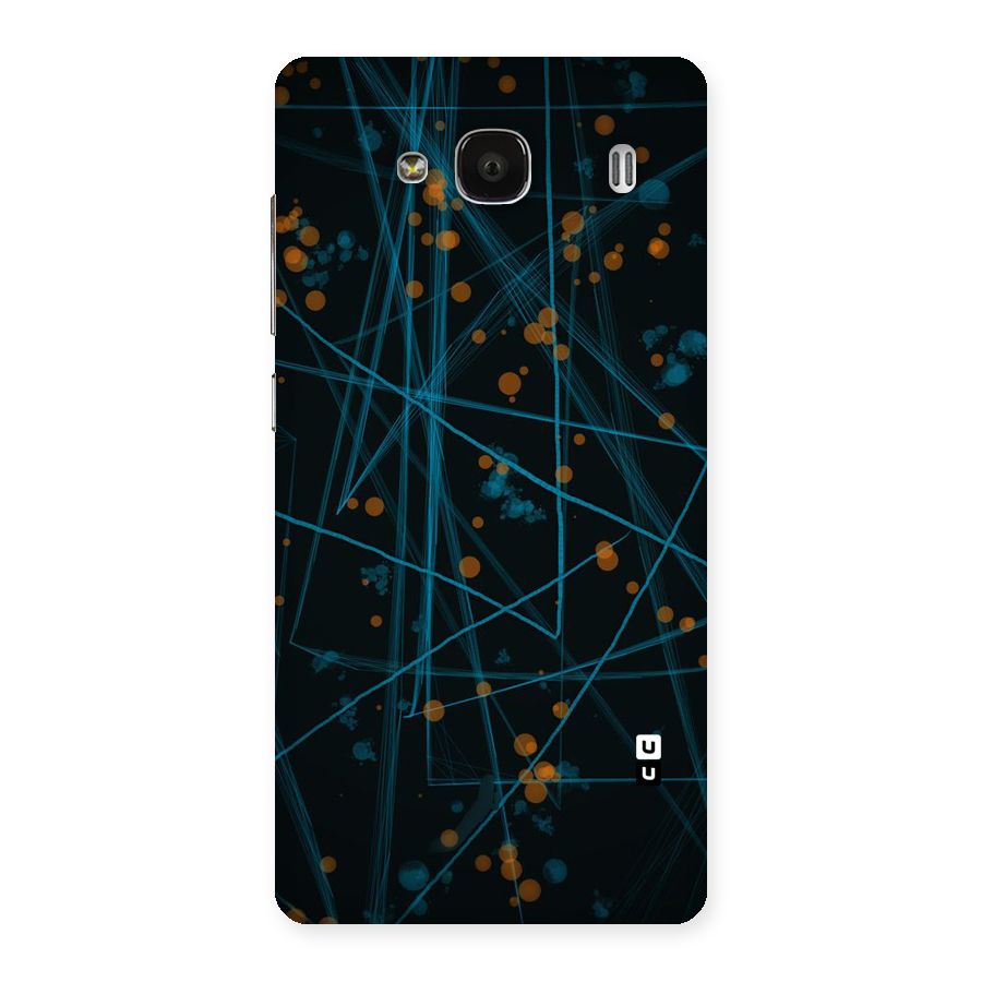 Blue Lines Gold Dots Back Case for Redmi 2s