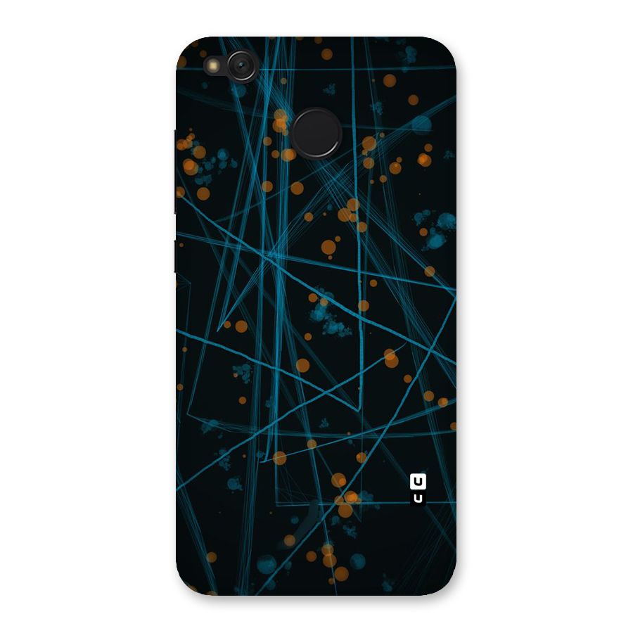 Blue Lines Gold Dots Back Case for Redmi 4