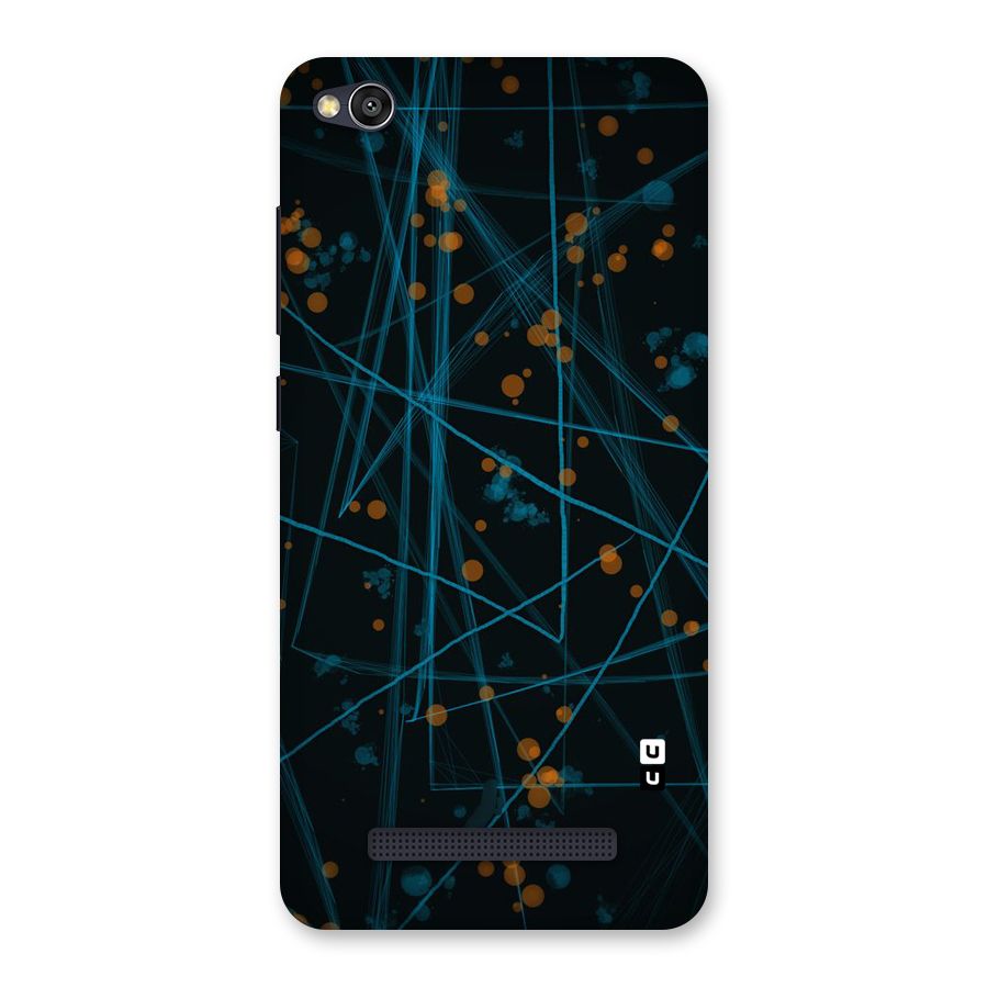 Blue Lines Gold Dots Back Case for Redmi 4A