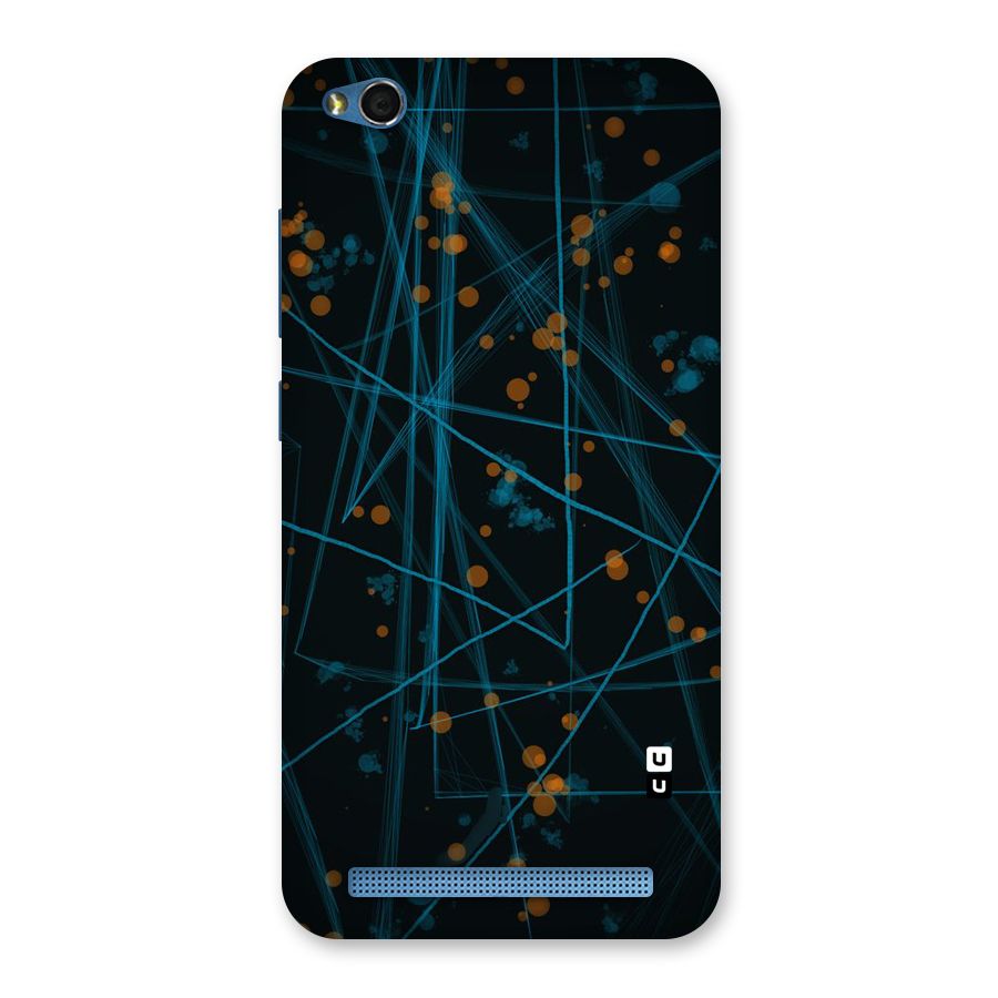 Blue Lines Gold Dots Back Case for Redmi 5A