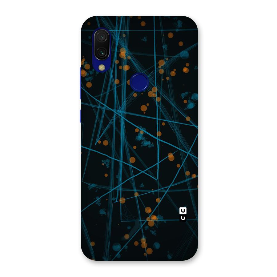 Blue Lines Gold Dots Back Case for Redmi 7
