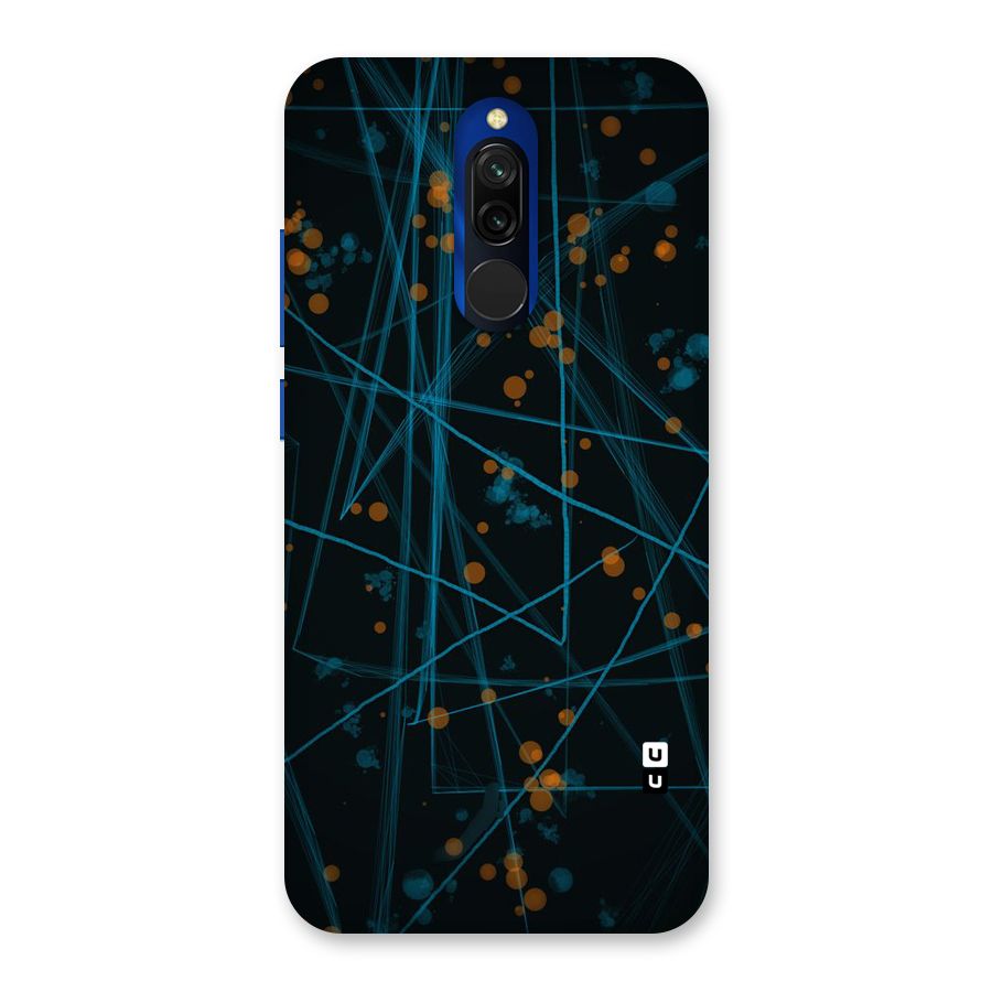 Blue Lines Gold Dots Back Case for Redmi 8