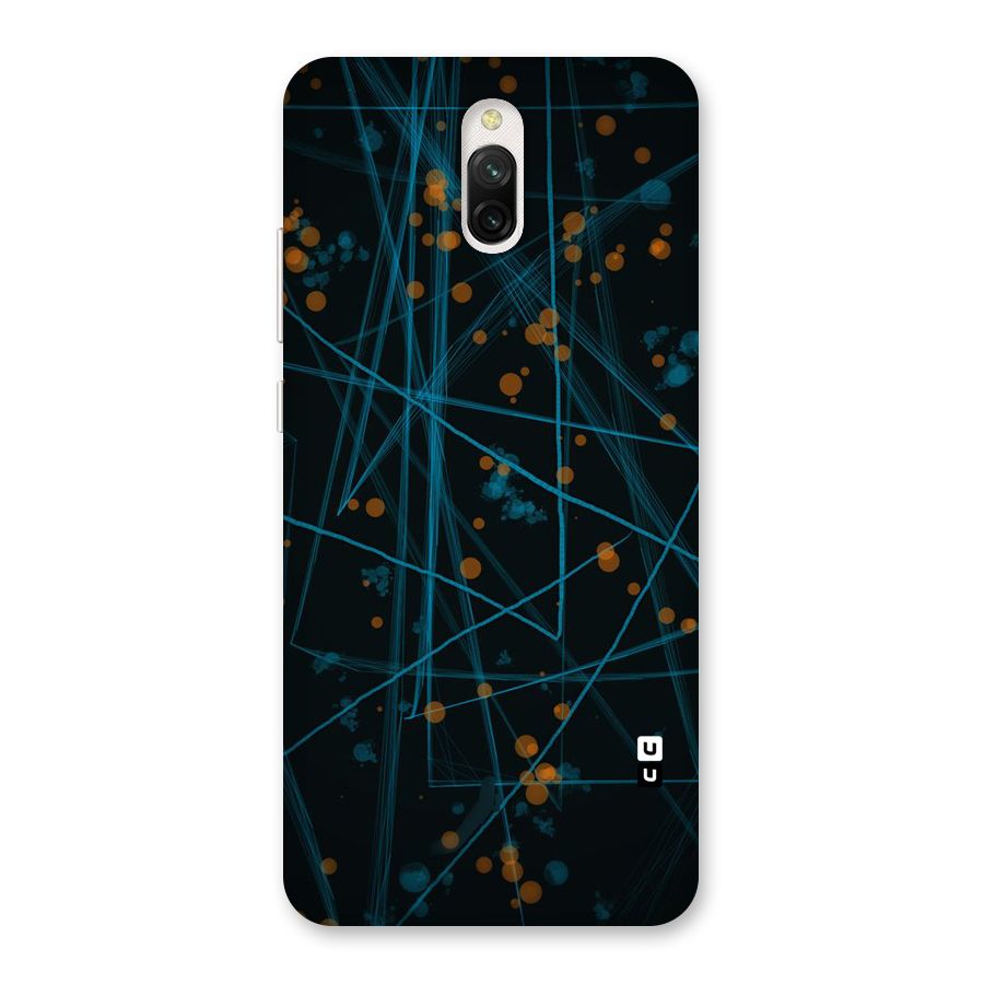 Blue Lines Gold Dots Back Case for Redmi 8A Dual