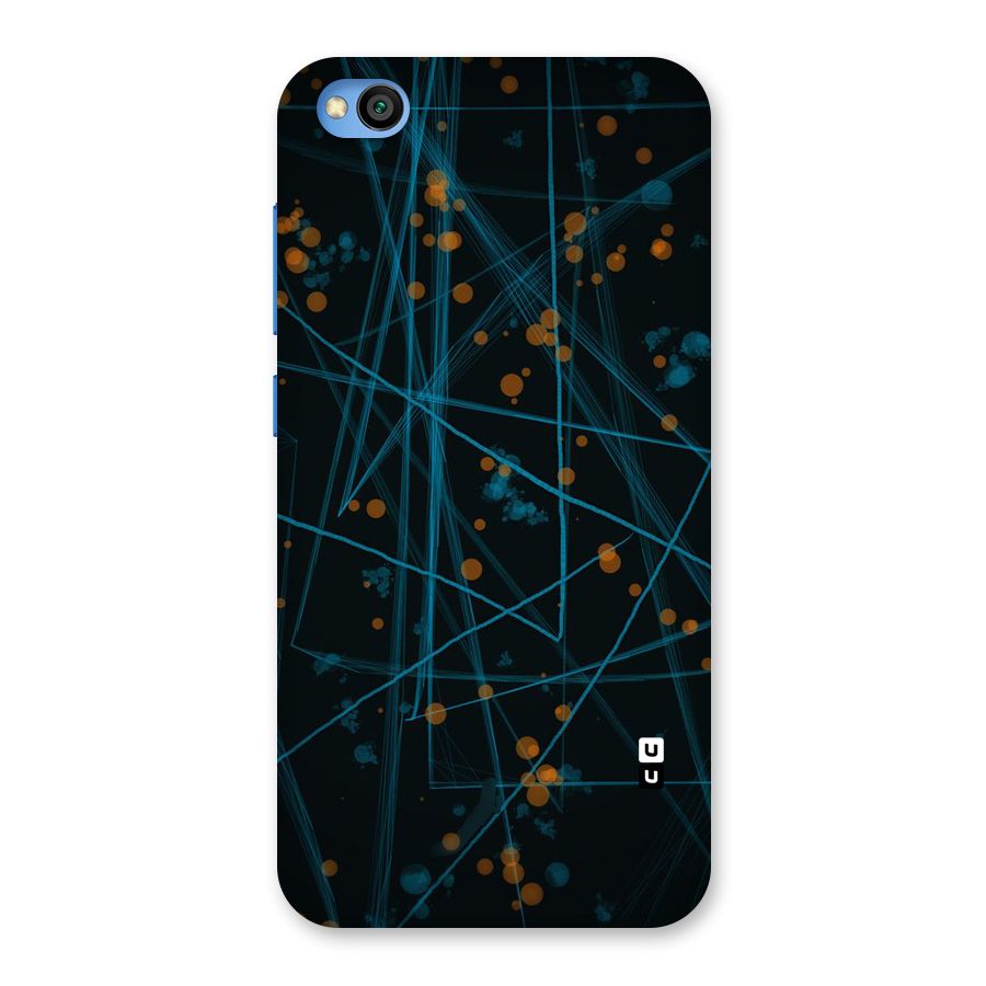 Blue Lines Gold Dots Back Case for Redmi Go