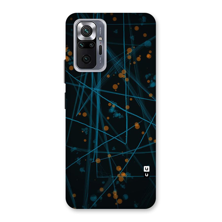 Blue Lines Gold Dots Back Case for Redmi Note 10 Pro Max