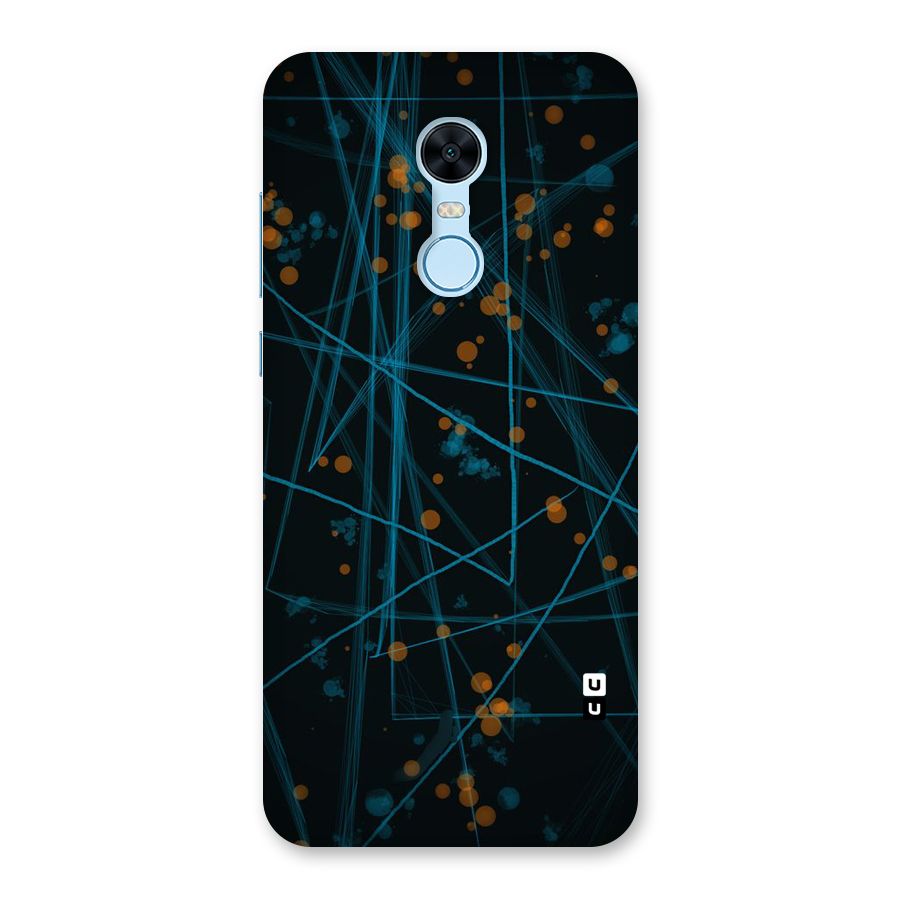 Blue Lines Gold Dots Back Case for Redmi Note 5