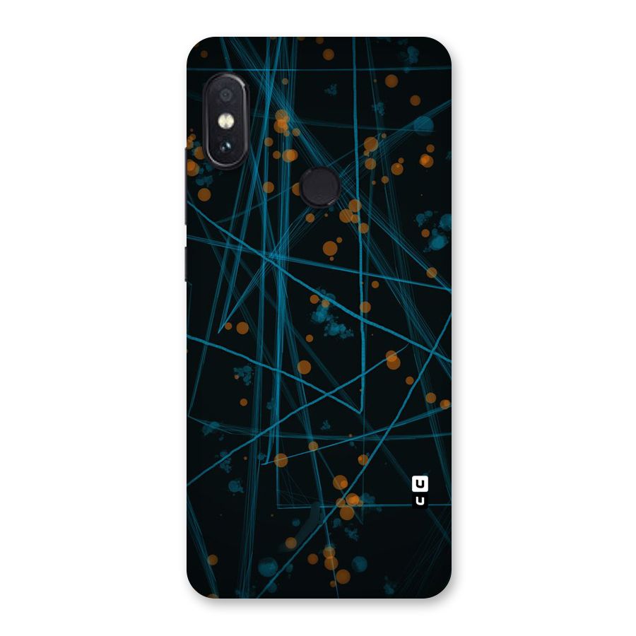 Blue Lines Gold Dots Back Case for Redmi Note 5 Pro
