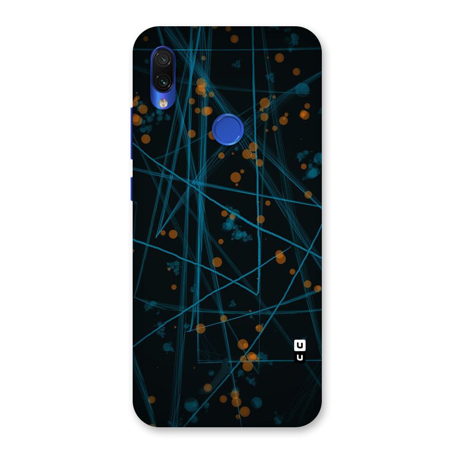 Blue Lines Gold Dots Back Case for Redmi Note 7S