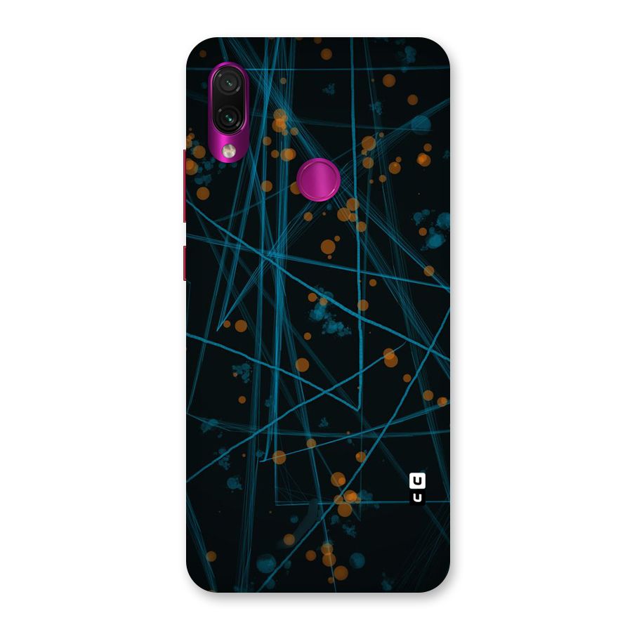 Blue Lines Gold Dots Back Case for Redmi Note 7 Pro