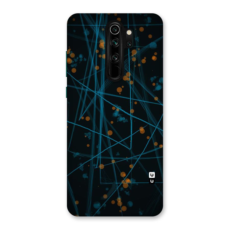 Blue Lines Gold Dots Back Case for Redmi Note 8 Pro