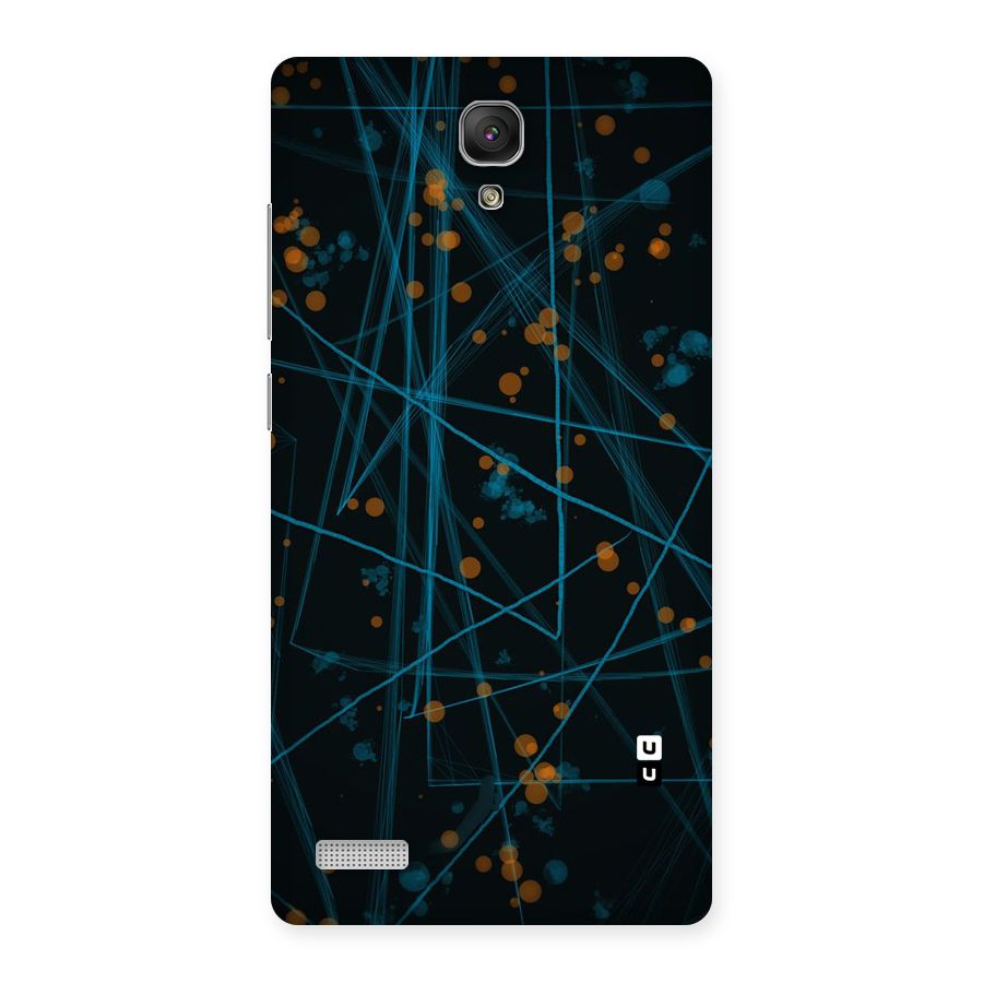 Blue Lines Gold Dots Back Case for Redmi Note Prime