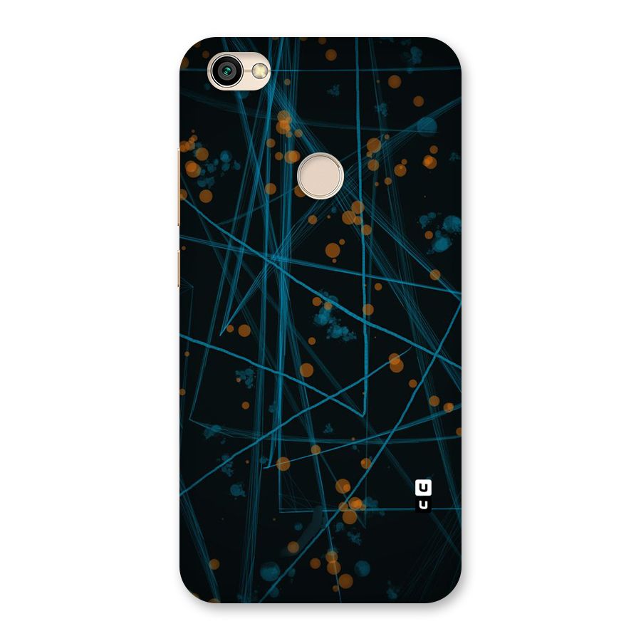 Blue Lines Gold Dots Back Case for Redmi Y1 2017