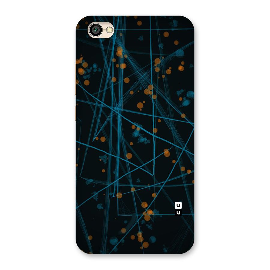 Blue Lines Gold Dots Back Case for Redmi Y1 Lite